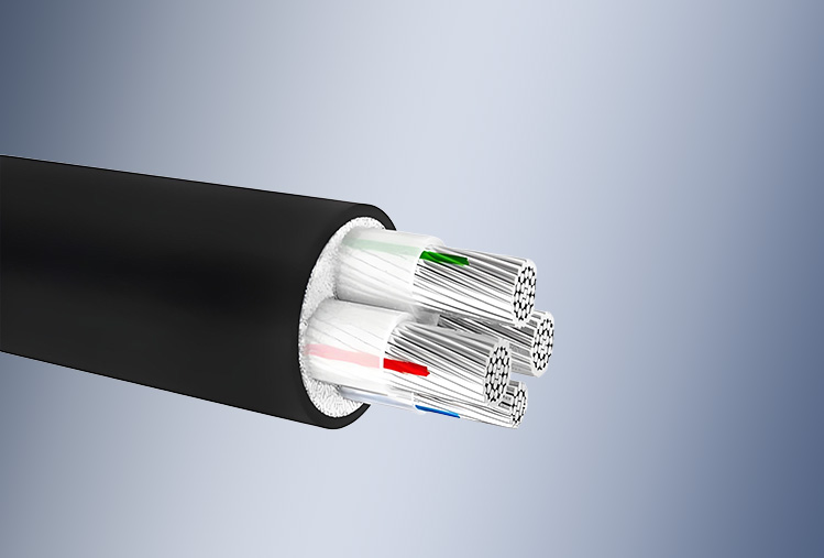 Cable de Potencia con Conductor de Aluminio, Aislamiento XLPE y Cubierta de PVC