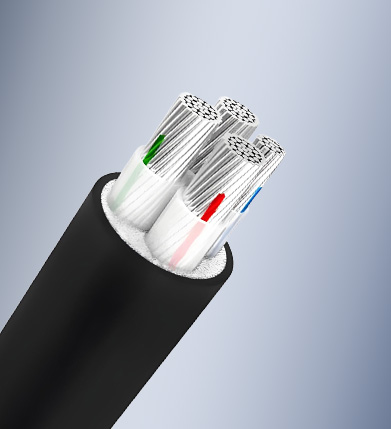 Cable de Potencia con Conductor de Aluminio, Aislamiento XLPE y Cubierta de PVC