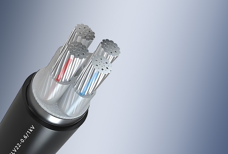 Cable de Potencia con Conductor de Aluminio, Aislamiento XLPE, Armadura de Cinta de Acero y Cubierta de PVC