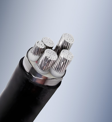 Cable de Potencia con Conductor de Aluminio, Aislamiento XLPE, Armadura de Cinta de Acero y Cubierta de PVC